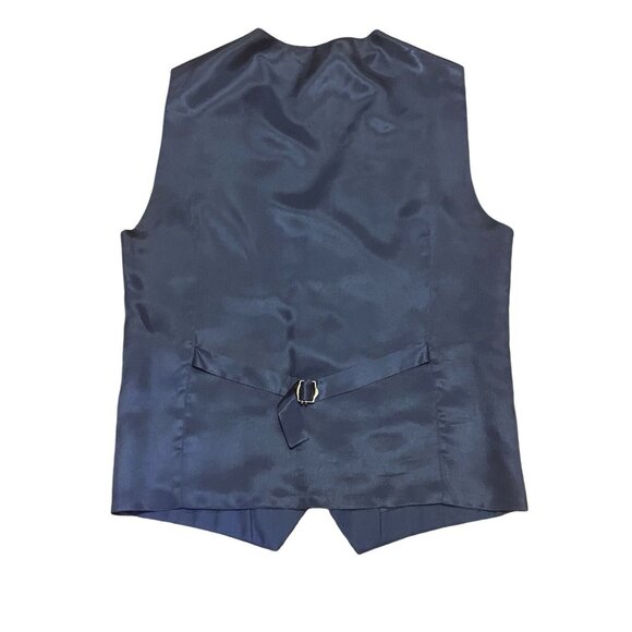 Connaisseur Paris Blue Vest Jacket Blazer Mens 32 Lana Merino Super Wool 170s - Picture 14 of 16